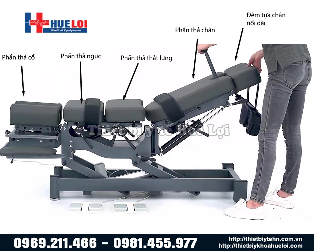 Các phần chính của giường nắn chỉnh cột sống toàn thân EL07B