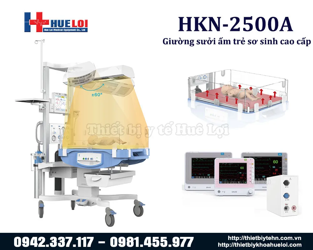 giường sưởi ấm trẻ sơ sinh HKN-2500A giường sưởi ấm trẻ sơ sinh HKN-2500A