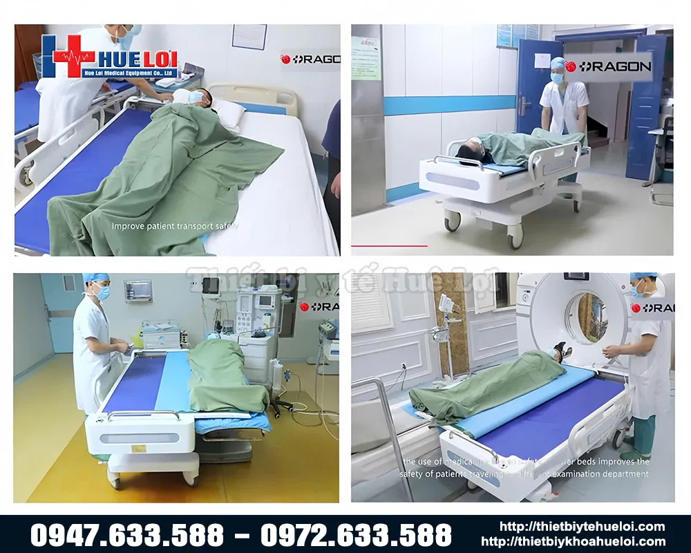 Quá trình sử dụng cáng di chuyển có bàn lăn