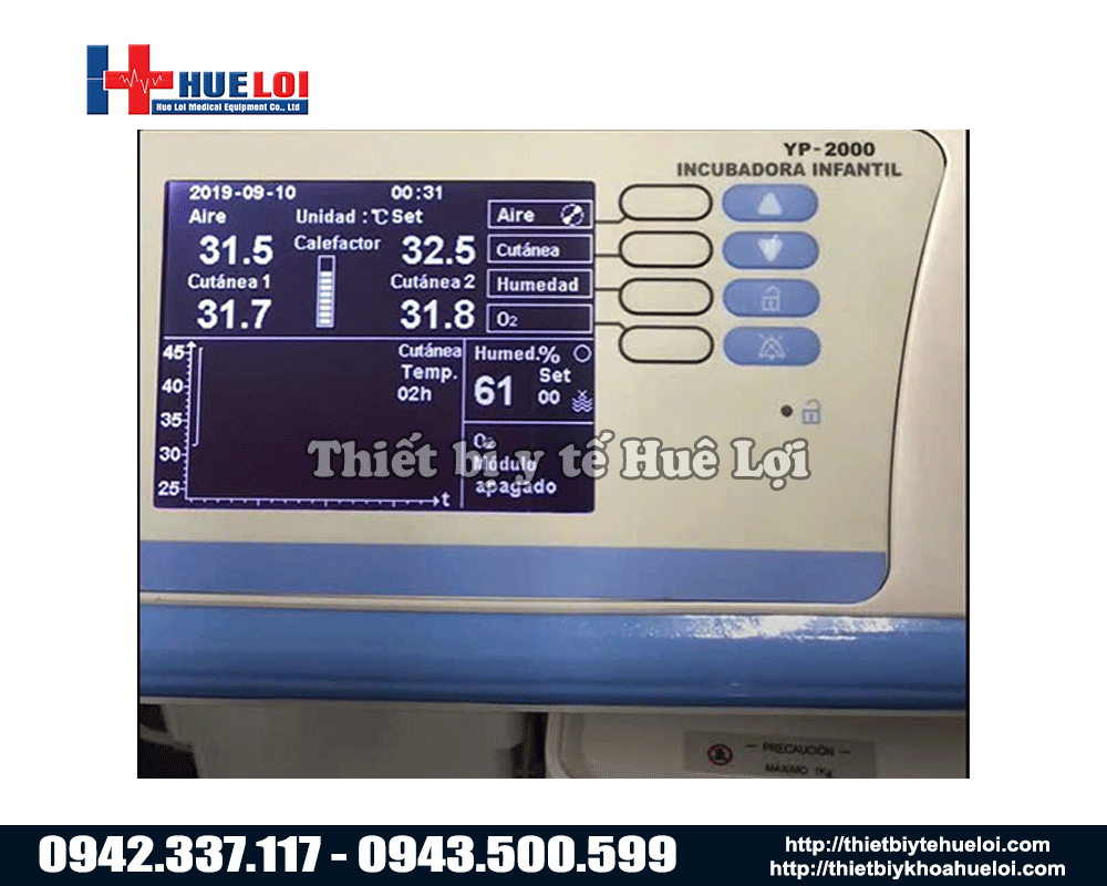 Màn hình lồng ấp trẻ sơ sinh