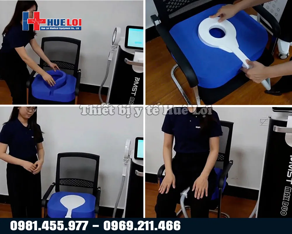 Nệm ngồi phục hồi cơ sàn chậu của máy từ trường 2 kênh
