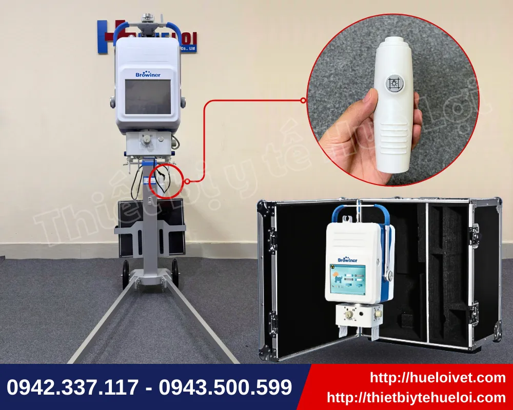 Hệ thống X-Ray thú y sở hữu thiết kế di động, linh hoạt