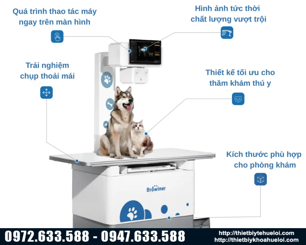 Máy X-Quang chẩn đoán thú y cố định