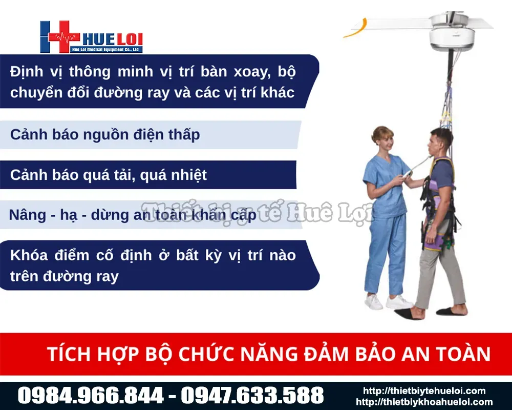 Máy di chuyển treo trần cho người tai biến