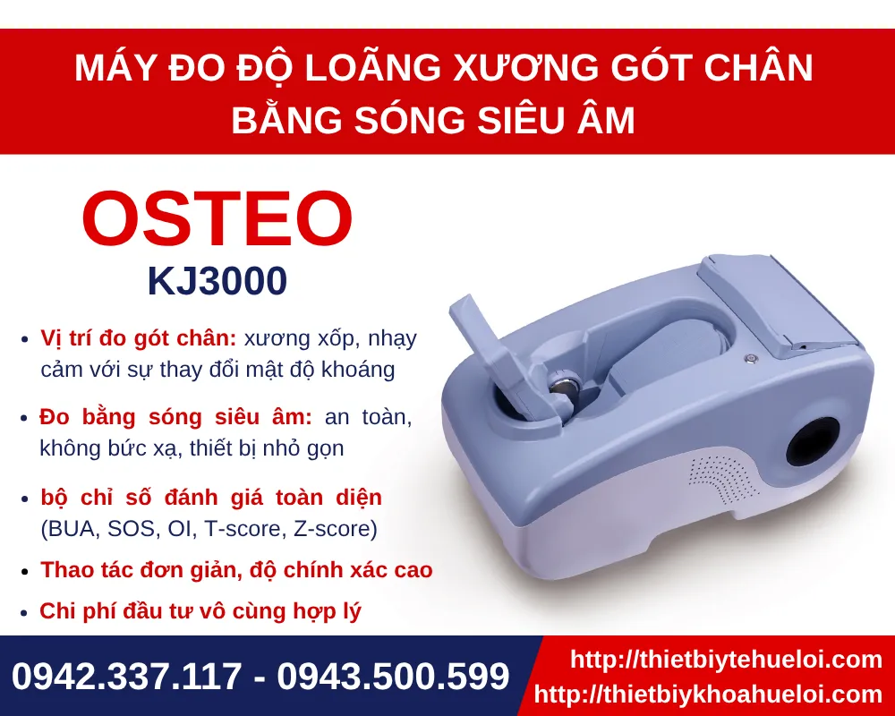 Máy đo mật độ xương gót chân bằng sóng siêu âm