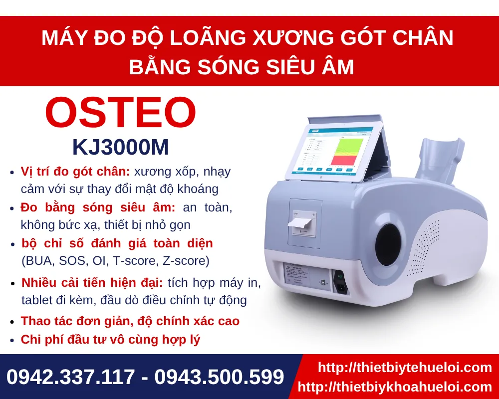 Máy đo mật độ xương gót chân bằng sóng siêu âm