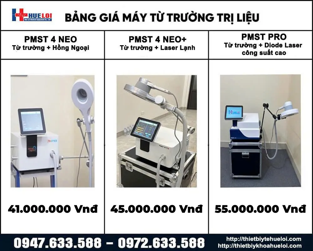 Bảng giá các dòng máy từ trường trị liệu
