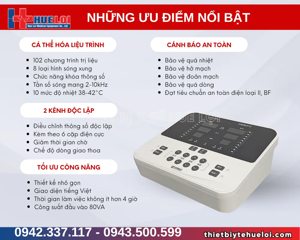 Ưu điểm của máy điện xung 2 kênh