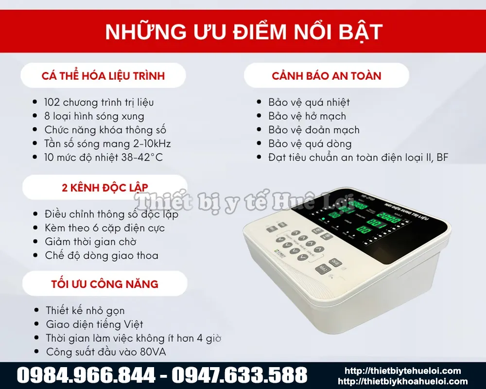 Ưu điểm của máy điện xung 2 kênh