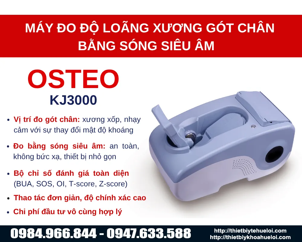 Máy đo mật độ xương gót chân bằng sóng siêu âm