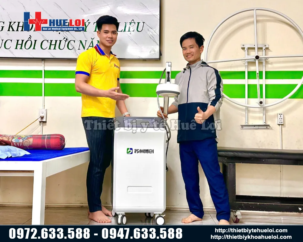 huê lợi bàn giao máy vi sóng trị liệu