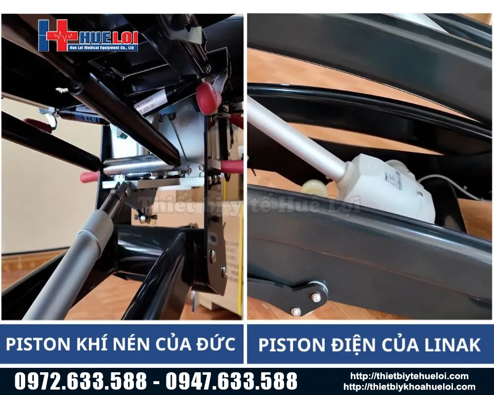 hệ thống piston hiện đại của giường tác động cột sống