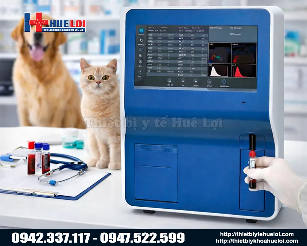 Máy xét nghiệm và phân tích máu trong thú y
