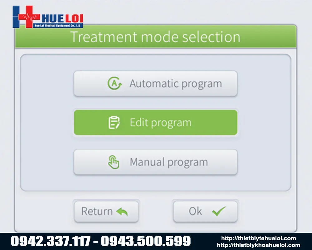 Giao diện của máy từ trường năng lượng xung