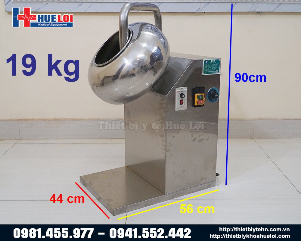 kích thước Máy đánh bóng viên thuốc đông y