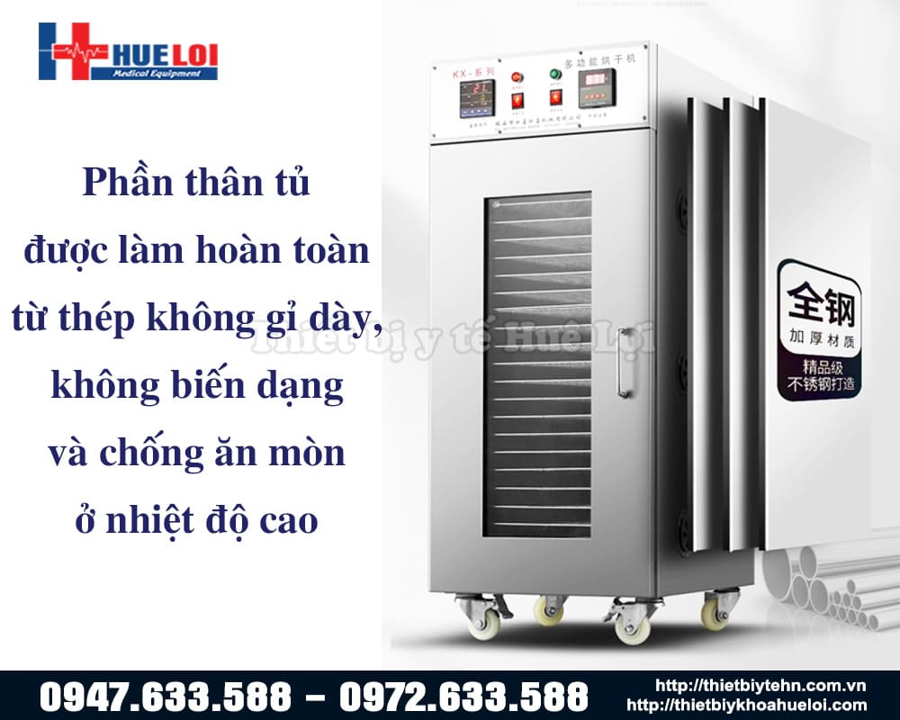 Chất liệu tủ sấy dược liệu