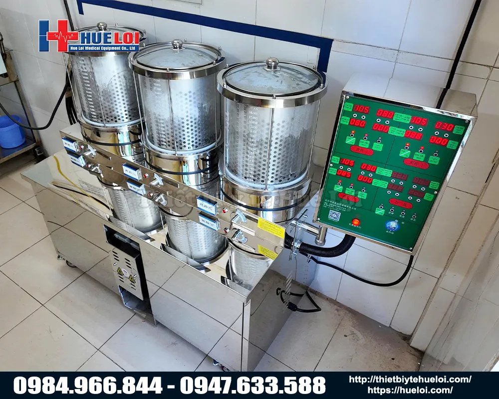 Máy sắc thuốc và đóng túi tự động công suất lớn