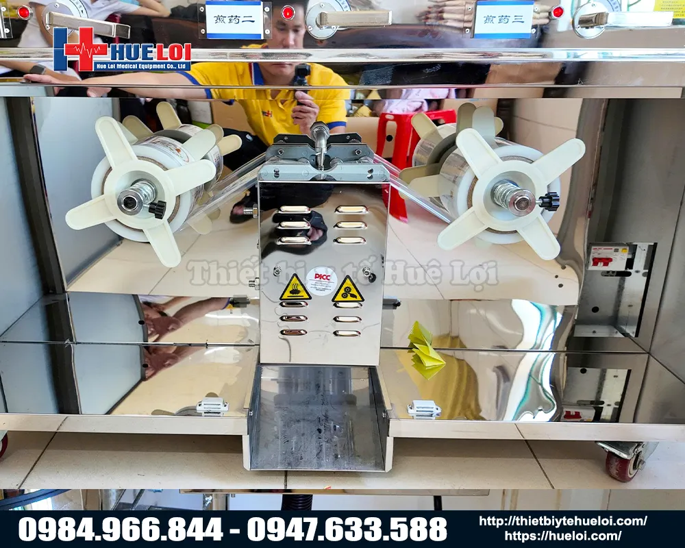 Vị trí lắp đặt cuộn túi máy sắc thuốc